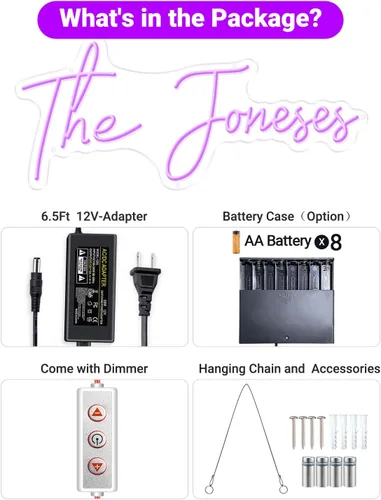 Miniatura 9 de Letrero de neón profesional con nombre personalizado, letrero de neón LED personalizable más grande para telón de fondo, decoración de bodas, micro