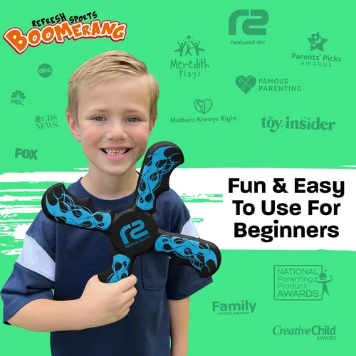 Miniatura 2 de Juguetes al aire libre para niños Boomerang – Divertidos regalos para niños de 6 años y juguetes voladores suaves para niños de juego en interiores