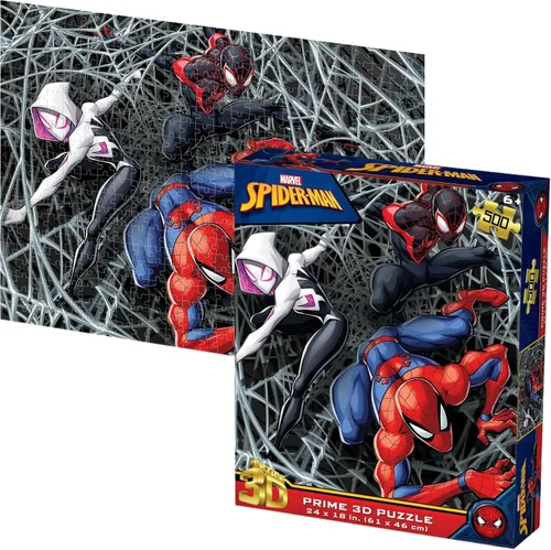 Miniatura 11 de Prime 3D Marvel Spider-Man - Rompecabezas de doble cara de 500 piezas lenticular 3D/2D para adultos y niños, actividad de profundidad de movimiento