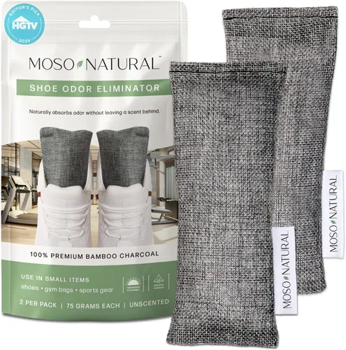 Miniatura 10 de Moso Natural Insertos desodorantes para zapatos, absorbente de olores de carbón para zapatos, desodorante para bolsas de gimnasio y botas