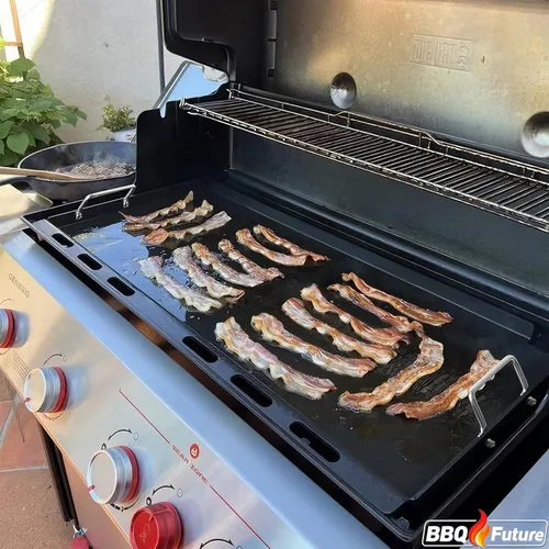 Miniatura 5 de Inserto de parrilla de tamaño completo para parrillas de gas Weber Genesis II 400 Series, parrilla plana de 6789 con asas para parrillas de gas