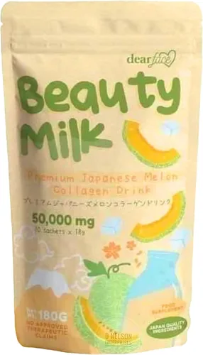 Beauty Milk - Bebida japonesa de colágeno melón, 50.000 mg de colágeno hidrolizado, 6.3 onzas (paquete de 1)