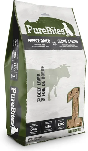 Miniatura 9 de PureBites Golosinas de res liofilizadas para perros, 1 ingrediente, hechas en EE. UU., 26 oz (el empaque puede variar)