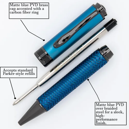 Miniatura 4 de Monteverde USA Innova Formula M Blue Bolígrafo Elegante instrumento de escritura con recambio estilo Parker Azul