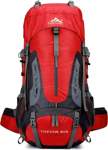 Miniatura 10 de Mochila de senderismo grande de 70 litros, mochila ligera para hombres y mujeres, al aire libre, gran capacidad, montañismo, impermeable, mochila