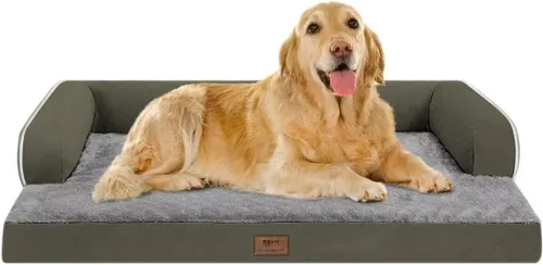Miniatura 49 de Cama ortopédica impermeable para perros pequeños, cama para perros de tamaño mediano, cómoda cama para mascotas y gatos con lados, funda extraíble