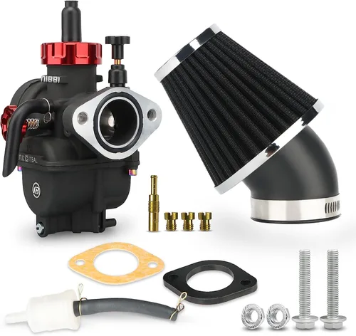Carburador NIBBI PE17 con filtros de aire de 48 mm, kit de carburador de 17 mm - Compatible con Dirt Bike Pit Bike Apollo TaoTao Lifan Kayo SSR de
