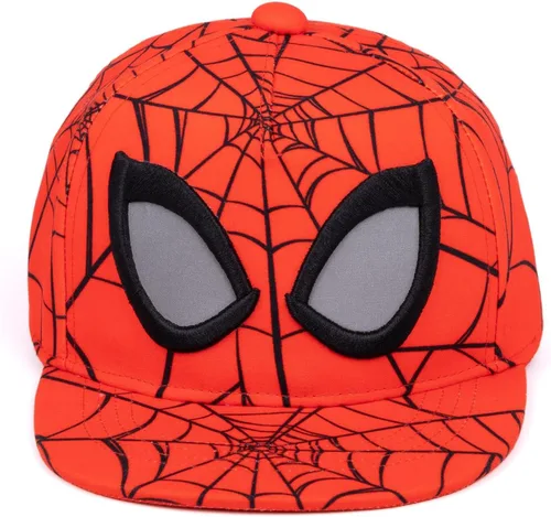 Miniatura 2 de Marvel Spider-Man - Gorra de verano para niños, diseño de tela de araña roja, gorra gráfica de superhéroe de Spiderman, gorro con cierre ajustable