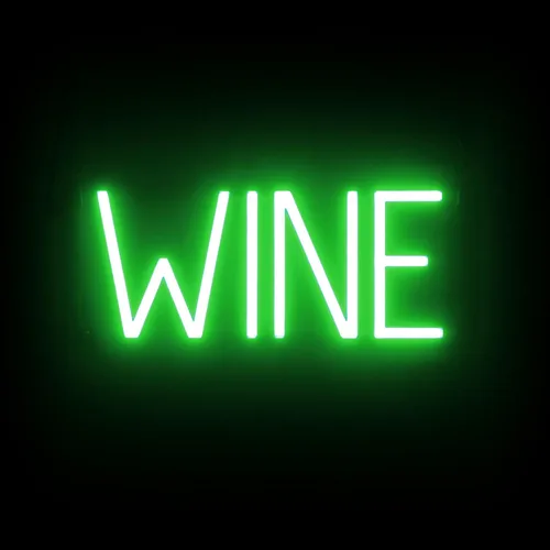 Miniatura 18 de SpellBrite Letrero de vino Letrero relacionado con el vino con aspecto de neón, fuente de luz LED roja 15.8 x 6.3 pulgadas Rojo