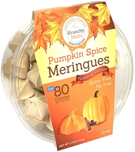 Miniatura 28 de Krunchy Melts Galletas originales de merengue Sabor vainilla de Halloween Solo 90 calorías por porción Sin grasa, sin gluten, sin lácteos