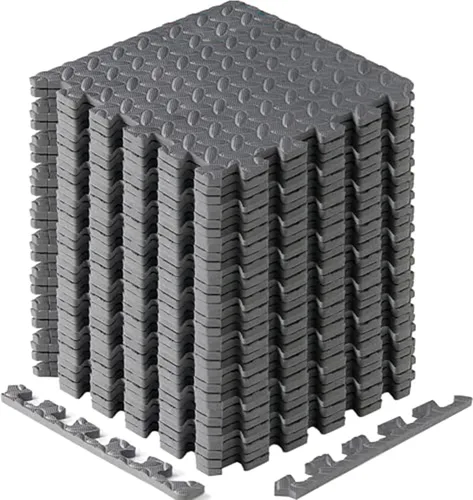 Miniatura 8 de Yes4All Alfombrillas de Espuma para Ejercicio Entrelazadas con Borde – Alfombrillas de Piso Entrelazadas para Equipo de Gimnasio – Baldosas de Piso