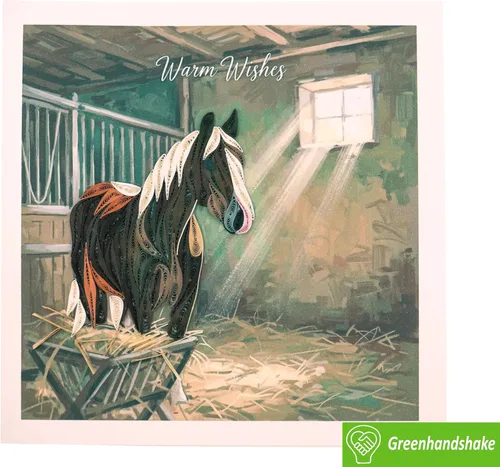 Miniatura 5 de A Horse's Quiet Moment - Tarjeta de felicitación 3D exclusiva dedicada hecha a mano, tarjeta de felicitación de diseño para cumpleaños, día de San