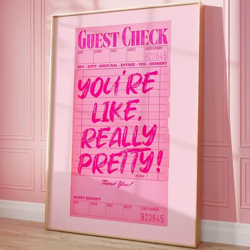 Miniatura 9 de Please Don't Do Coke in the Bathroom Print Guest Check Funky Retro Wall Art Funny Toilet College Dormitorio Decoración Femenino Arte Femenino Rosa