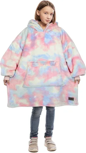 Miniatura 15 de Catalonia Sudadera tipo manta con capucha para niños, sudadera de sherpa extragrande para adolescentes jóvenes, idea de regalo Perro- Niños