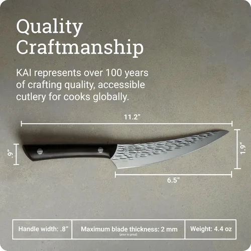 Miniatura 6 de Cuchillo Kai PRO de 6.5 pulgadas para deshuesar y filetear, cuchillo de deshuesado curvado afilado a mano, hoja japonesa de acero inoxidable AUS6M