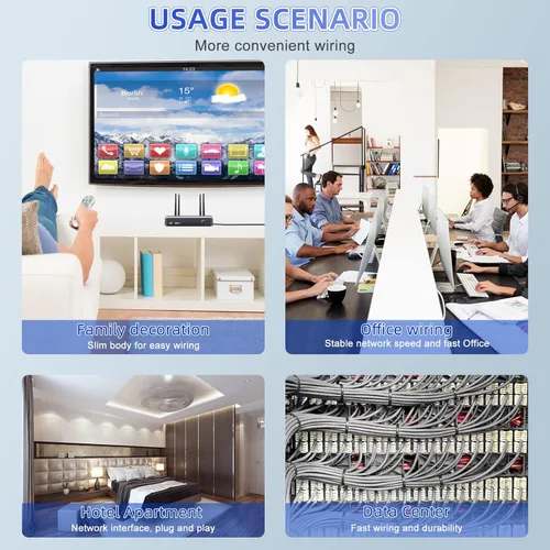 Miniatura 5 de Cable Ethernet Cat 8 de 5 pies, 10 pies, 15 pies, 25 pies, 30 pies, 50 pies, 100 pies, cable de Internet de red de alta velocidad, 26 AWG 40 Gbps