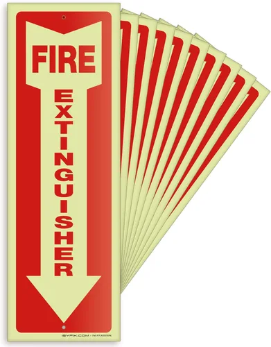 Miniatura 17 de iSYFIX Letrero para extintor de incendios – Paquete de 2 carteles reflectantes de aluminio 040 100% libre de óxido, laminado para máxima resistencia