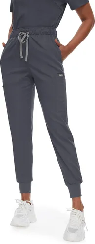 Miniatura 3 de niaahinn Conjunto de uniforme médico para mujer con cuello en V clásico y pantalones deportivos de yoga, uniforme médico de enfermería