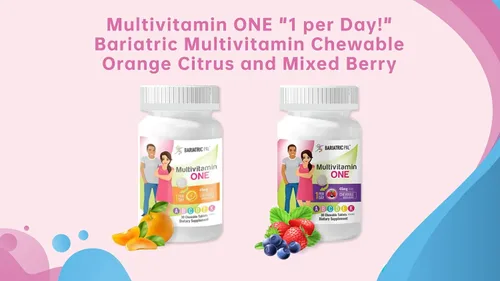 Miniatura 2 de BariatricPal Multivitamínico UNO 1 por día! Multivitamínico bariátrico masticable con 45 mg de hierro, bayas mixtas (30 unidades)