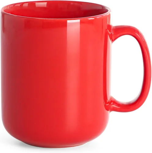 Miniatura 9 de harebe Taza de café grande de 20 onzas, taza de té de cerámica lisa para oficina y hogar, gran capacidad con asa, color blanco