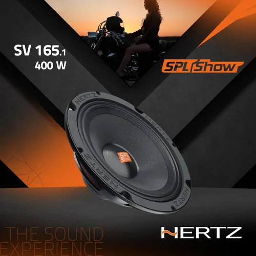 Miniatura 3 de HERTZ SPL Show Series SV-1651 6.5" 4-Ohm SPL Controladores de altavoz de rango medio (par)