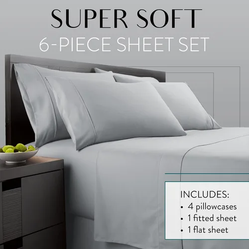 Miniatura 2 de Danjor Linens Juego de sábanas de tamaño Queen para personas que duermen con calor, sábanas de alta calidad de hotel con 4 fundas de almohada, 02