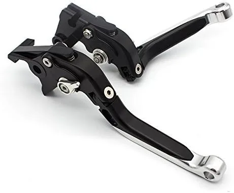 Miniatura 12 de FXCNC Palancas de embrague de freno extensible plegables Billet para YZF R3 R25 2013-2021, MT-03 MT-25 2015-2021 Negro y negro y negro