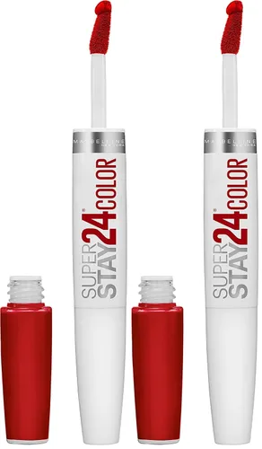 Miniatura 52 de Maybelline Super Stay 24, lápiz labial líquido de maquillaje de 2 pasos, color altamente pigmentado de larga duración con bálsamo hidratante, Merlot