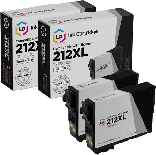LD Productos remanufacturados Reemplazos para Epson 212xl Cartucho de tinta T212XL 212 XL T212XL120 Alto rendimiento para uso en Workforce XP-4100