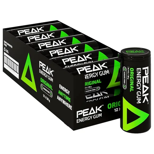 Miniatura 9 de Peak Energy Gum Caffeinated Chewing Gum - Sugar Free With B Vitamins B3 B5 B6 B12 for Focus and Performance - Caffeinated Energy Boost - Natural