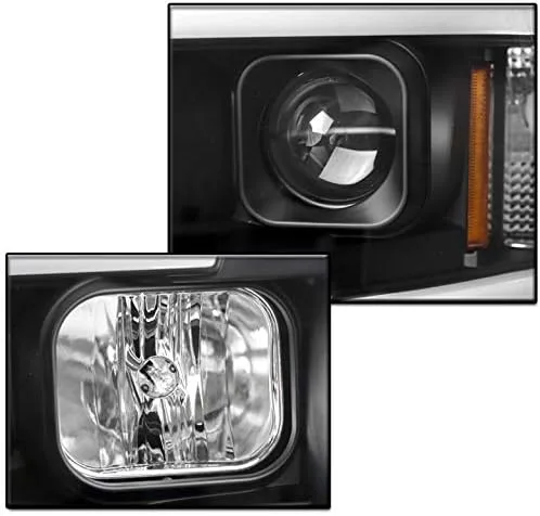 Miniatura 3 de Para Dodge Ram 1500/2003-2005 2500/3500 LED DRL 2002-2005 Faros delanteros de proyector negro