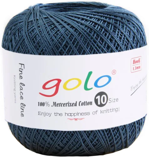Miniatura 91 de Golo - Bolas de hilo para crochet de algodón tamaño 10, color algodón para crochet D-Fresa D078-fresa