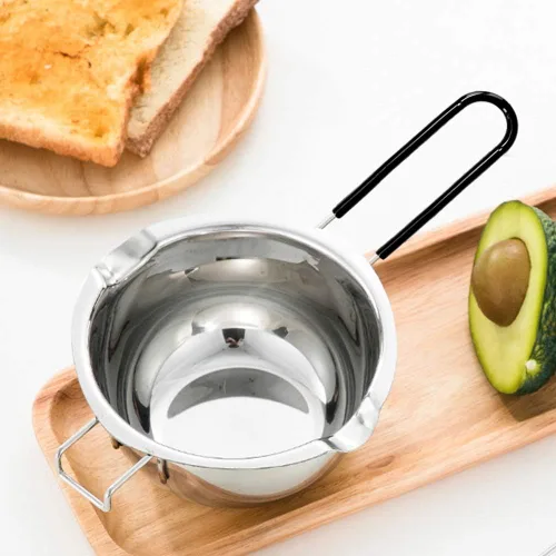 Miniatura 5 de Olla de Fusión de Doble Caldera con 600ML, Olla de Fusión de Chocolate de Acero Inoxidable con Mango Resistente al Calor para Mantequilla Caramelo