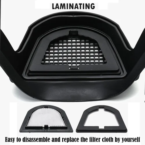 Miniatura 4 de Anti-niebla de cara completa Escudos activos Protección expresión visible transparente transpirable cómodo adultos reutilizable (negro, 5PCS)