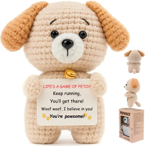 Miniatura 8 de POIVOCF Regalos para mamá de hija o hijo, recuerdo de cachorro hecho a mano con tarjeta de mensaje, lindo día de la madre, cumpleaños, para mamá