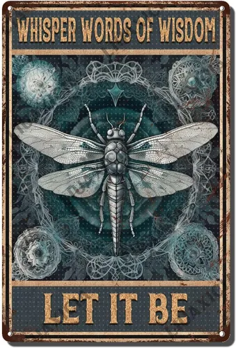 Miniatura 9 de LIUAXICIA Letreros divertidos de metal con texto en inglés «Into The Forest I go to Lose My Mind and Free My Soul Dragonfly», decoración de pared