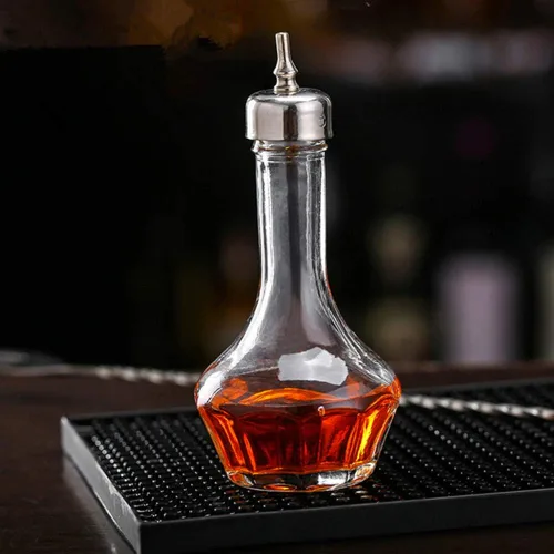 Miniatura 5 de Bitters Bottle - Botella de vidrio de 1.7 fl oz con tapa de acero inoxidable, herramienta de barra profesional para hacer cócteles (plateado)