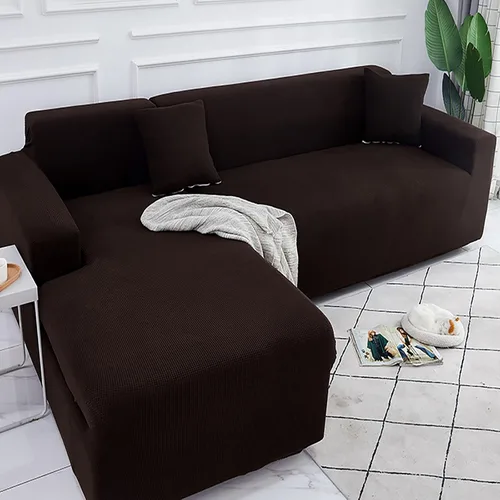 Miniatura 8 de Funda para sofá modular, funda elástica para sofá, protector universal de muebles, en forma de L, antideslizante, de elastano, para mascotas, gatos