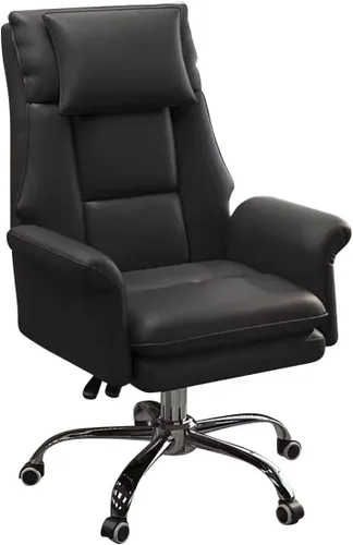 Miniatura 16 de Silla de oficina ejecutiva, silla de oficina grande y alta, silla ergonómica de cuero, sillas de escritorio para oficina en casa, sillas de negro