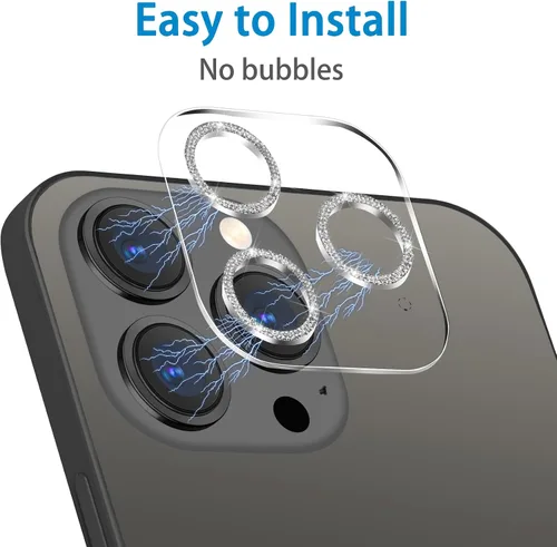 Miniatura 5 de Pack de 3 protectores de lente de cámara de vidrio templado Dengduoduo para iPhone 13 Pro de 6.1" y iPhone 13 Pro Max de 6.7", brillo de diamantes
