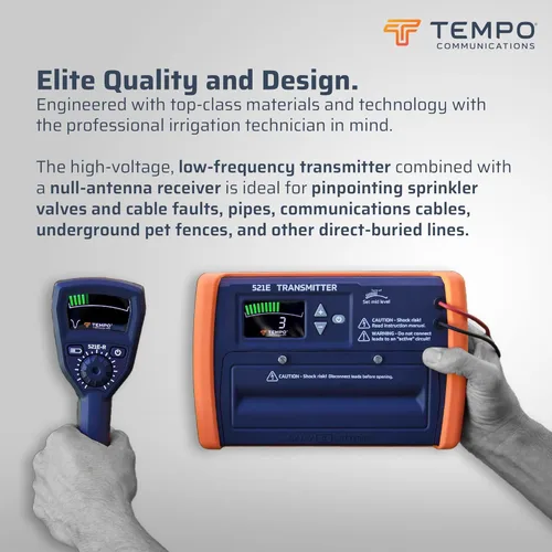Miniatura 2 de TEMPO Communications 521E Herramienta Localizadora de Válvulas de Cable y Aspersor, Localizador de Cables Subterráneos de Riego, Localizador