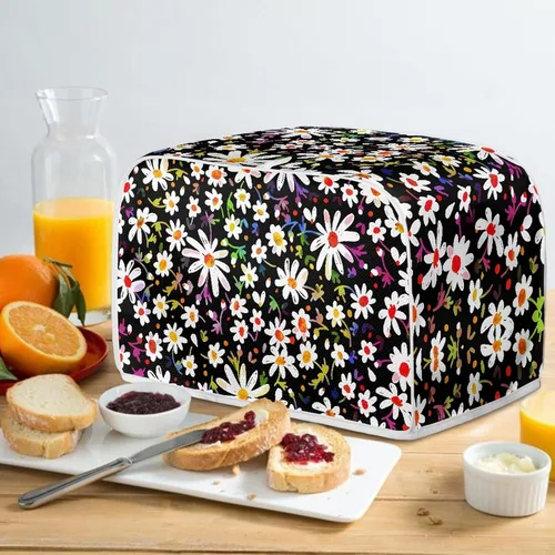 Miniatura 4 de Dreaweet Cubierta abstracta para tostadora de margaritas, protección contra el polvo, cubierta para hacer pan, resistente a las manchas, lavable a