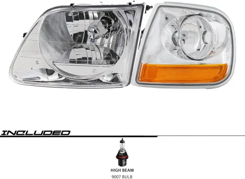 Miniatura 3 de EPIC LIGHTING Faros halógenos tipo OE compatibles con FOR.D 01-03 F-150 97-99 F-250 LIGHTNING