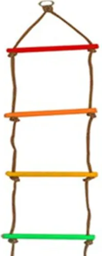 Miniatura 9 de Escalera de cuerda de escalada, escalera de cuerda de escalada para niños, resistente a la tracción, tejido multicapa, suave y colorido, accesorios
