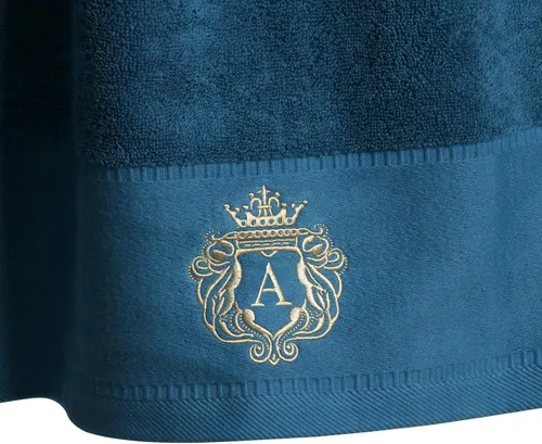 Miniatura 4 de Juego de toallas de baño de lujo súper suaves y altamente absorbentes de 100% algodón premium para regalos (Azul-A)