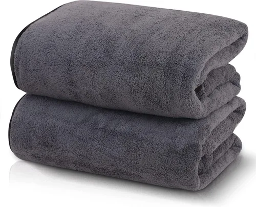 Miniatura 45 de TENSTARS Toallas de baño de seda con dobladillo para baño en liquidación - 27 x 55 pulgadas, ligeras, finas y de secado rápido, toalla absorbente