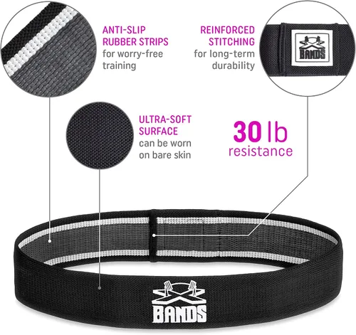 THE X BANDS Bandas de resistencia para glúteos, entrenamiento pesado para piernas, desafío de quemaduras de yoga, lazo de construcción de glúteos,