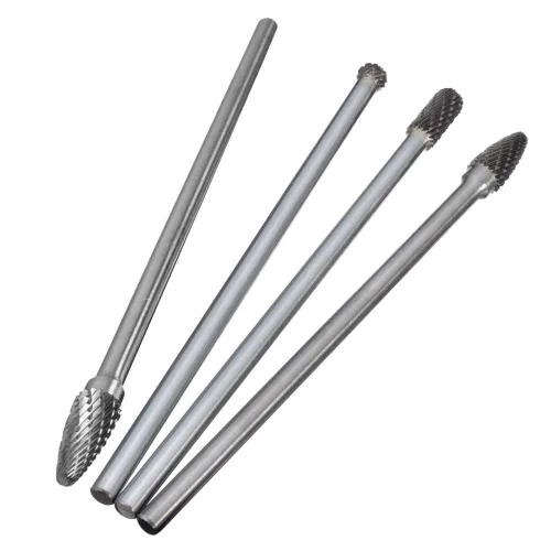 Miniatura 2 de 4 brocas de corte rotativo de carburo de tungsteno de 0.236 in (1/4 pulgadas) para carpintería de bricolaje, tallado de metal, pulido, grabado