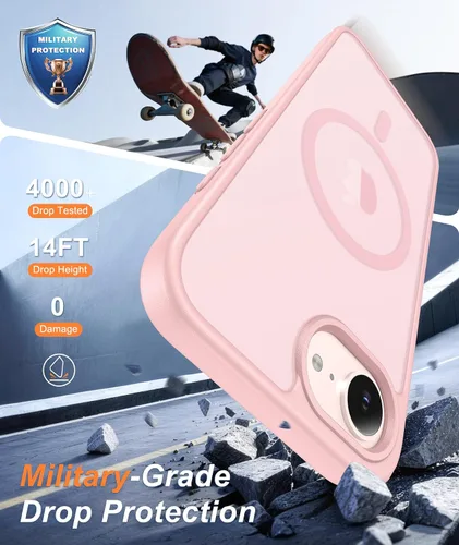 Miniatura 537 de FNTCASE Funda para iPhone 17 Pro: Fundas delgadas translúcidas de color azul claro compatibles con MagSafe, protección completa de la cámara