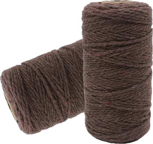 Miniatura 10 de Cuerda de algodón para panaderos: cuerda de pan púrpura claro de 0.079 in, cuerda de 656 pies para envolver regalos 06 Púrpura Claro